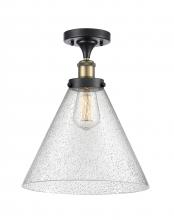 Innovations Lighting 916-1C-BAB-G44-L-LED - Cone - 1 Light - 12 inch - Black Antique Brass - Semi-Flush Mount