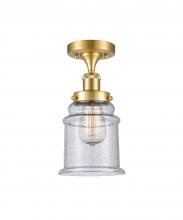 Innovations Lighting 916-1C-SG-G184 - Canton - 1 Light - 6 inch - Satin Gold - Semi-Flush Mount