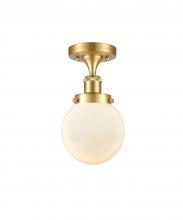 Innovations Lighting 916-1C-SG-G201-6 - Beacon - 1 Light - 6 inch - Satin Gold - Semi-Flush Mount