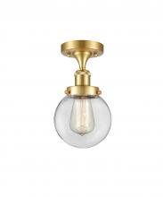 Innovations Lighting 916-1C-SG-G202-6 - Beacon - 1 Light - 6 inch - Satin Gold - Semi-Flush Mount