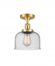 Innovations Lighting 916-1C-SG-G74 - Bell - 1 Light - 8 inch - Satin Gold - Semi-Flush Mount