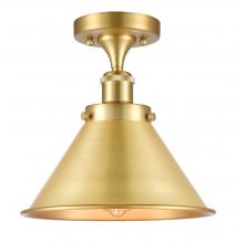 Innovations Lighting 916-1C-SG-M10-SG - Briarcliff - 1 Light - 10 inch - Satin Gold - Semi-Flush Mount