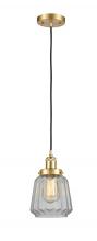 Innovations Lighting 916-1P-SG-G142 - Chatham - 1 Light - 6 inch - Satin Gold - Cord hung - Mini Pendant