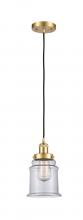 Innovations Lighting 916-1P-SG-G182 - Canton - 1 Light - 6 inch - Satin Gold - Cord hung - Mini Pendant