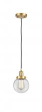 Innovations Lighting 916-1P-SG-G202-6 - Beacon - 1 Light - 6 inch - Satin Gold - Cord hung - Mini Pendant