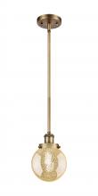 Innovations Lighting 916-1S-BB-G208-6 - Beacon - 1 Light - 6 inch - Brushed Brass - Mini Pendant
