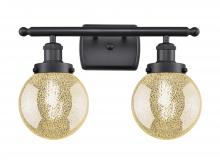 Innovations Lighting 916-2W-BK-G208-6 - Beacon - 2 Light - 16 inch - Matte Black - Bath Vanity Light