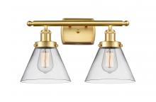 Innovations Lighting 916-2W-SG-G42 - Cone - 2 Light - 18 inch - Satin Gold - Bath Vanity Light