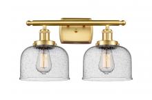 Innovations Lighting 916-2W-SG-G74 - Bell - 2 Light - 18 inch - Satin Gold - Bath Vanity Light