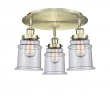 Innovations Lighting 916-3C-AB-G184 - Whitney - 3 Light - 18 inch - Antique Brass - Semi-Flush Mount