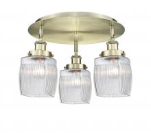 Innovations Lighting 916-3C-AB-G302 - Colton - 3 Light - 17 inch - Antique Brass - Semi-Flush Mount