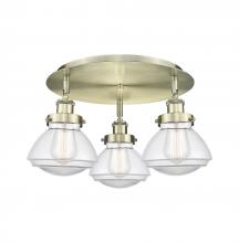 Innovations Lighting 916-3C-AB-G322 - Olean - 3 Light - 19 inch - Antique Brass - Semi-Flush Mount