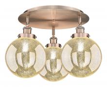 Innovations Lighting 916-3C-AC-G208-8 - Beacon - 3 Light - 20 inch - Antique Copper - Semi-Flush Mount