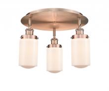 Innovations Lighting 916-3C-AC-G311 - Dover - 3 Light - 16 inch - Antique Copper - Semi-Flush Mount