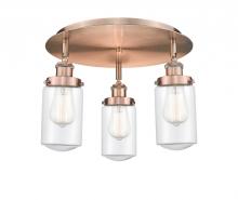 Innovations Lighting 916-3C-AC-G312 - Dover - 3 Light - 16 inch - Antique Copper - Semi-Flush Mount