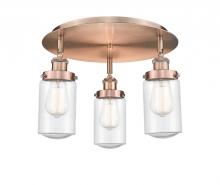 Innovations Lighting 916-3C-AC-G314 - Dover - 3 Light - 16 inch - Antique Copper - Semi-Flush Mount