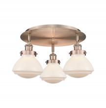 Innovations Lighting 916-3C-AC-G321 - Olean - 3 Light - 19 inch - Antique Copper - Semi-Flush Mount