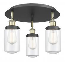 Innovations Lighting 916-3C-BAB-G312 - Dover - 3 Light - 16 inch - Black Antique Brass - Semi-Flush Mount