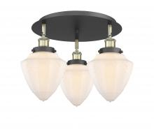Innovations Lighting 916-3C-BAB-G661-7 - Bullet - 3 Light - 18 inch - Black Antique Brass - Semi-Flush Mount