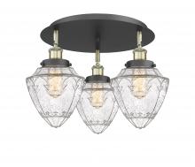 Innovations Lighting 916-3C-BAB-G664-7 - Bullet - 3 Light - 18 inch - Black Antique Brass - Semi-Flush Mount