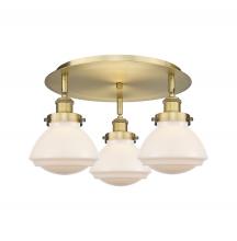 Innovations Lighting 916-3C-BB-G321 - Olean - 3 Light - 19 inch - Brushed Brass - Semi-Flush Mount