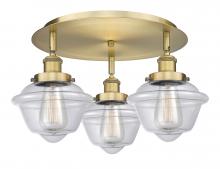 Innovations Lighting 916-3C-BB-G532 - Oxford - 3 Light - 19 inch - Brushed Brass - Semi-Flush Mount