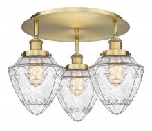 Innovations Lighting 916-3C-BB-G664-7 - Bullet - 3 Light - 18 inch - Brushed Brass - Semi-Flush Mount