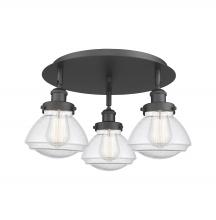 Innovations Lighting 916-3C-BK-G324 - Olean - 3 Light - 19 inch - Matte Black - Semi-Flush Mount