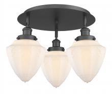 Innovations Lighting 916-3C-BK-G661-7 - Bullet - 3 Light - 18 inch - Matte Black - Semi-Flush Mount