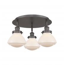 Innovations Lighting 916-3C-OB-G321 - Olean - 3 Light - 19 inch - Oil Rubbed Bronze - Semi-Flush Mount