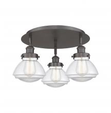 Innovations Lighting 916-3C-OB-G322 - Olean - 3 Light - 19 inch - Oil Rubbed Bronze - Semi-Flush Mount