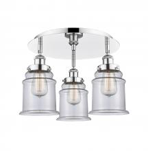Innovations Lighting 916-3C-PC-G182 - Canton - 3 Light - 18 inch - Polished Chrome - Semi-Flush Mount