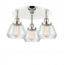 Innovations Lighting 916-3C-PN-G172 - Fulton - 3 Light - 19 inch - Polished Nickel - Semi-Flush Mount