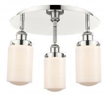 Innovations Lighting 916-3C-PN-G311 - Dover - 3 Light - 16 inch - Polished Nickel - Semi-Flush Mount