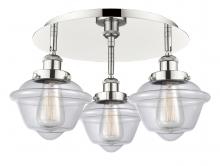 Innovations Lighting 916-3C-PN-G532 - Oxford - 3 Light - 19 inch - Polished Nickel - Semi-Flush Mount