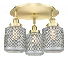 Innovations Lighting 916-3C-SG-G262 - Edison - 3 Light - 18 inch - Satin Gold - Semi-Flush Mount