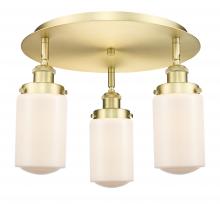 Innovations Lighting 916-3C-SG-G311 - Dover - 3 Light - 16 inch - Satin Gold - Semi-Flush Mount