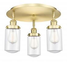 Innovations Lighting 916-3C-SG-G312 - Dover - 3 Light - 16 inch - Satin Gold - Semi-Flush Mount