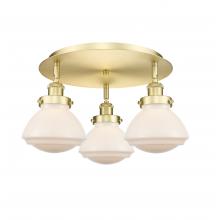 Innovations Lighting 916-3C-SG-G321 - Olean - 3 Light - 19 inch - Satin Gold - Semi-Flush Mount