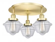 Innovations Lighting 916-3C-SG-G532 - Oxford - 3 Light - 19 inch - Satin Gold - Semi-Flush Mount