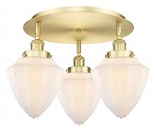 Innovations Lighting 916-3C-SG-G661-7 - Bullet - 3 Light - 18 inch - Satin Gold - Semi-Flush Mount