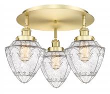 Innovations Lighting 916-3C-SG-G664-7 - Bullet - 3 Light - 18 inch - Satin Gold - Semi-Flush Mount