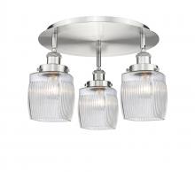 Innovations Lighting 916-3C-SN-G302 - Colton - 3 Light - 17 inch - Satin Nickel - Semi-Flush Mount
