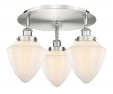Innovations Lighting 916-3C-SN-G661-7 - Bullet - 3 Light - 18 inch - Satin Nickel - Semi-Flush Mount