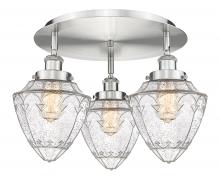 Innovations Lighting 916-3C-SN-G664-7 - Bullet - 3 Light - 18 inch - Satin Nickel - Semi-Flush Mount