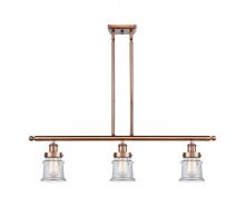 Innovations Lighting 916-3I-AC-G182S - Canton - 3 Light - 36 inch - Antique Copper - Stem Hung - Island Light