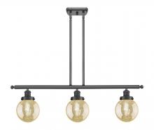 Innovations Lighting 916-3I-BK-G208-6 - Beacon - 3 Light - 36 inch - Matte Black - Stem Hung - Island Light