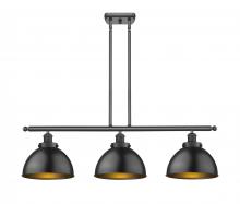 Innovations Lighting 916-3I-BK-MFD-10-BK - Derby - 3 Light - 36 inch - Matte Black - Stem Hung - Island Light