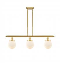Innovations Lighting 916-3I-SG-G201-6 - Beacon - 3 Light - 36 inch - Satin Gold - Stem Hung - Island Light