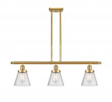 Innovations Lighting 916-3I-SG-G64 - Cone - 3 Light - 36 inch - Satin Gold - Stem Hung - Island Light